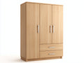 Armadio - pannello in legno - 120x52x190 cm - rovere naturale - moderno con ante e cassetti