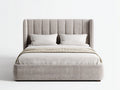 Letto matrimoniale - tessuto - 216x172x125 cm - beige - contemporaneo