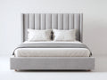 Letto matrimoniale - tessuto - 214x170x132 cm - grigio chiaro - moderno