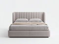 Letto matrimoniale - tessuto bouclé - 216x174x116 cm - beige chiaro - moderno