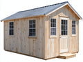 Casetta da giardino - legno-vetro - 438x286x272 cm - legno naturale-grigio - stile rustico